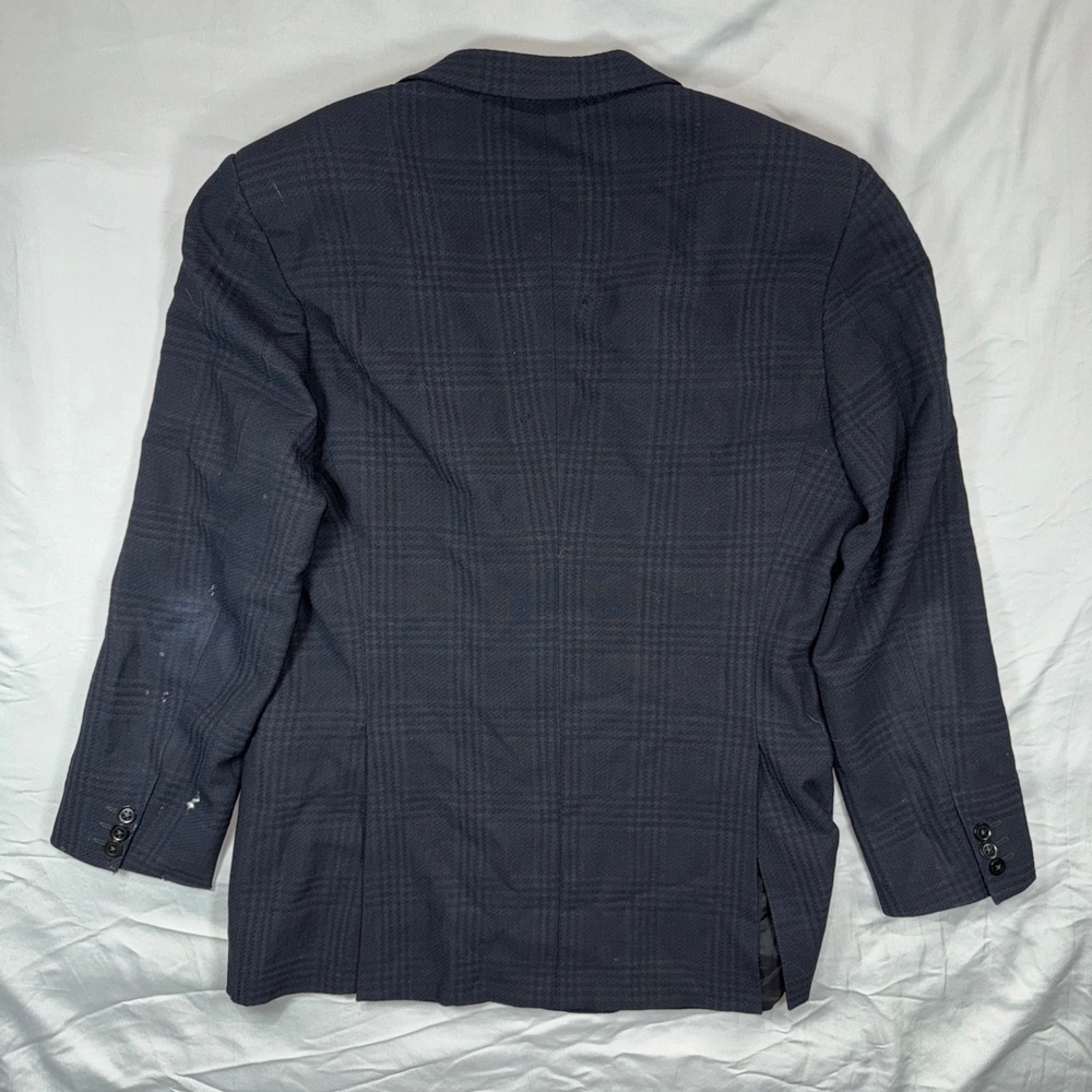 Armani Collezioni Plaid Blazer Jacket Two Button Notch Lapel Mens 40R Italian - Picture 2 of 13